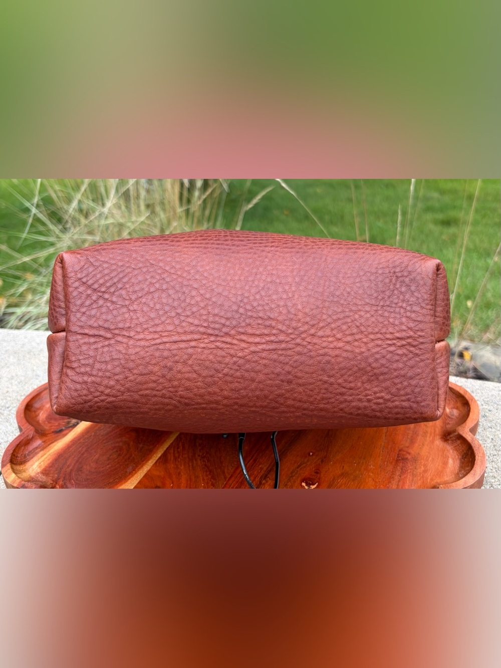 Go Forth Goods Avery Saddle Brown Leather Tote Bag Mini Crossbody Like New - Picture 12 of 17
